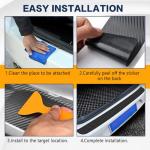 Car Rear Bumper Protector Guard, Anti-Scratch Carbon Fiber Trunk Door Sill Protection Strip Sticker, Universal Car Trim Cover Accessories Trunk Door Entry Strip for Car, Truck, SUV, Van (40×2.76 in)