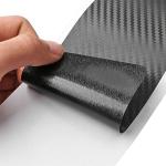 Car Rear Bumper Protector Guard, Carbon Fiber Anti-Scratch Sticker to Protect Car Door Edge, Trunk Sill Door Entry Trim Cover Guards, Exterior Accessories Universal for Most Cars, SUVs (Black)