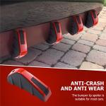 4pcs Car Lower Bumper Lip Diffuser, Anti-Crash Accessories Spoiler Fin Protector, Rear Splitter Lip Wing with Screw, Universal Auto Decoration for Car SUV Truck