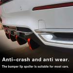 4pcs Car Lower Bumper Lip Diffuser, Anti-Crash Accessories Spoiler Fin Protector, Rear Splitter Lip Wing with Screw, Universal Auto Decoration for Car SUV Truck