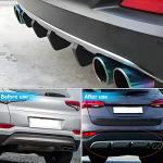 4pcs Car Lower Bumper Lip Diffuser, Anti-Crash Accessories Spoiler Fin Protector, Rear Splitter Lip Wing with Screw, Universal Auto Decoration for Car SUV Truck
