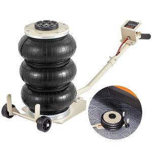 VEVOR Air Jack, 3T / 6600 lbs Triple Bag Air Jack, Airbag Jack with Six Steel Pipes, Lift up to 17.7 inch/450 mm, 3-5 s Fast Lifting Pneumatic Jack, with Long Handles for Car, Garage, Repair