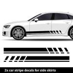6PCS Racing Stripes for Cars - 2PCS Car Hood Decal + 2 Car Side Decals + 2 Car Mirror Stickers,Water-Resistant Stylish Car Decal Exterior CCar Accessories for Cars,Trucks (Black)