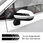 6PCS Racing Stripes for Cars - 2PCS Car Hood Decal + 2 Car Side Decals + 2 Car Mirror Stickers,Water-Resistant Stylish Car Decal Exterior CCar Accessories for Cars,Trucks (Black)