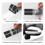 6PCS Racing Stripes for Cars - 2PCS Car Hood Decal + 2 Car Side Decals + 2 Car Mirror Stickers,Water-Resistant Stylish Car Decal Exterior CCar Accessories for Cars,Trucks (Black)