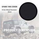 Spare Tire Cover,PVC Leather RV Tire Covers with Thickened Elastic Band and Double Nails,Waterproof RV Spare Tire Cover Automotive Accessories Fit for 25-26 Inch Tires