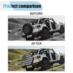 Spare Tire Cover for RV Trailer, 15 Inch Dustproof Leather Wheel Cover for Tire Diameter 27"-29", Waterproof American USA Flag Spare Tire Cover Protection for Truck, Trailer, RV, SUV, Camper (15in)