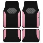 Skechers Car Floor Mats,Waterproof Universal Fit Faux Leather Car Mats,Floor Mats for Cars with Anti-Slip Heel Pad,Fit for SUVs,Vans,Sedans,Trucks,Pink