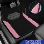 Skechers Car Floor Mats,Waterproof Universal Fit Faux Leather Car Mats,Floor Mats for Cars with Anti-Slip Heel Pad,Fit for SUVs,Vans,Sedans,Trucks,Pink