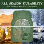 CAR PASS Heavy Duty Rubber Car Mats, Deepdish All Weather Floor Mats for Car Full Set, Universal Automotive Mats Trim to Fit for Sedans SUVs Trucks, Waterproof Anti-Slip Deep Tray 3 Pieces Olive Green