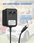 6 Volt Charger for Flybar/Kidzone Bumper Car，Replacement Chargers for Kids Ride On Car Toys，6V Battery Charger for Ride on with Charging Indicator Light,Input: AC110-240V,Output: 6V 1A