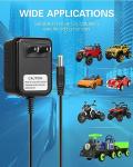 6 Volt Charger for Flybar/Kidzone Bumper Car，Replacement Chargers for Kids Ride On Car Toys，6V Battery Charger for Ride on with Charging Indicator Light,Input: AC110-240V,Output: 6V 1A
