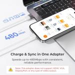 Basesailor iPhone 16 15 Pro Max Car Charger Adapter 4Pack,USB to USBC Adapter Type C Female to A Male Converter for Airpods 4,Apple Watch 10/iWatch,iPhone 14 13 Plus,iPad Mini 7,Samsung Galaxy S24 A54