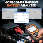 ANCEL AD410 PRO OBD2 Scanner and Battery Tester,2-in-1 Car Diagnostic Tool,Check Engine Light,EVAP Test,Live Data,6V/12V Battery Analyzer with Cranking & Charging System Test for Car Motorcycle