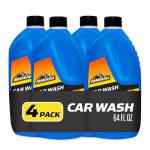 Armor All Foam Action Car Wash Soap, Cleaning Concentrate for Cars, Trucks, and Motorcycles, 64 Fl Oz Bottles (Pack of 4)