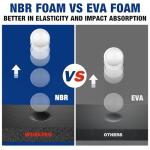 WORKPRO Garage Wall Protector, 4 Pack Garage Car Door Protector with 1.18” Ultra Thickness and Mesh Fabric Adhesive, Resilient NBR Foam Car Door Bumper Guards for Collision Protection