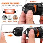 255-Piece Tool Set - Tool Kit with 12V Cordless Drill Driver, Toolbox Storage Case with Drawer, General Household Drill Set for DIY Projects, Home Repairs, Handyman