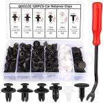 QIIYCCE 120PCS Car Clips & Plastic Rivets - 6 Popular Sizes, Fits Bumpers, Fenders & Most Car Models, Ideal for Body Fixing & Replacement