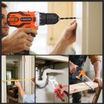 255-Piece Tool Set - Tool Kit with 12V Cordless Drill Driver, Toolbox Storage Case with Drawer, General Household Drill Set for DIY Projects, Home Repairs, Handyman