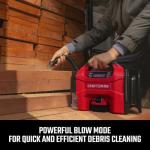 CRAFTSMAN 3-in-1 Tire Inflator, 160PSI Portable Air Compressor/Car Vacuum/Dust Blower, 20V Cordless & 12V Car Power, Air Pump with LED Light for Cars Trucks RV Tires (Battery Sold Separately)