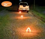 Reflective Warning Triangle with LED Lights for Road Safety by Lumen Wand | Metal Base | Internal LED with External Reflectors Emergency Triangle for Car Breakdowns