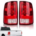Tail Lights Assembly Fit Dodge Ram 1500 2009 2010 2011 2012 2013 2014 2015 2016 2017 2018 Dodge Ram 2500 3500 Rear Brake Lamp Turn Signal Back Up Taillight Left Driver Right Passenger Side Red Lens