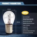 Flygun 10 PCS Car 1157 P21/5W S25 BAY15D Light Bulb, Double Tail High and Low Brake Light Bulb Turn Signal Light Bulb LongerLife Replacement, Universal Halogen Brake Tail Light Parking Light (White)