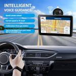 7'' GPS Navigator for Car Truck RV - Touchscreen Navigation System, 2025 North America Maps Free Lifetime Updates, Turn-by-Turn Voice Guidance, Speed & Red Light Warning, GPS Navigation for All Cars