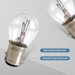 Flygun 10 PCS Car 1157 P21/5W S25 BAY15D Light Bulb, Double Tail High and Low Brake Light Bulb Turn Signal Light Bulb LongerLife Replacement, Universal Halogen Brake Tail Light Parking Light (White)