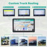 GPS Navigator for Car Truck RV, 7 Inch GPS Navigation System, 2025 Map with Voice Guidance, Speed Alert, Red Light Warning, Custom Truck Routing, Free Lifetime Updates, Real-Time Directions (Blue)