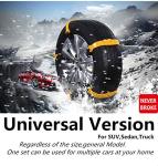 Snow Chains for SUV Car Anti Slip Adjustable Universal Emergency Thickening Anti Skid Tire Chain,Winter Driving Security Chains,Traction Mud Chains for Tire Width 7.2-11.6",10 Pcs