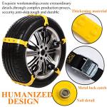 Snow Chains for SUV Car Anti Slip Adjustable Universal Emergency Thickening Anti Skid Tire Chain,Winter Driving Security Chains,Traction Mud Chains for Tire Width 7.2-11.6",10 Pcs