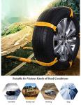 Snow Chains for SUV Car Anti Slip Adjustable Universal Emergency Thickening Anti Skid Tire Chain,Winter Driving Security Chains,Traction Mud Chains for Tire Width 7.2-11.6",10 Pcs