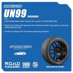 Set of 4 (Four) Travelstar UN99 All Season 195/65R15 91H All Season Radial Passenger Car Tire 195/65/15 - Includes Road Hazard Warranty (Tire Only)