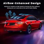 Spoiler for Civic Sedan 2025-2022 Without Drilling ABS Rear Trunk Spoiler Wing for Civic Sedan Hybrid (Glossy Black)