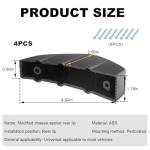 KVAEY 4 PCS Rear Lower Bumper Wing Lip Diffuser, Shark Fin Spoiler Wing Decoration, Universal Bumper Lip Splitter for Trucks SUVs, Car Accessories (Black & Red)