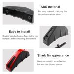 KVAEY 4 PCS Rear Lower Bumper Wing Lip Diffuser, Shark Fin Spoiler Wing Decoration, Universal Bumper Lip Splitter for Trucks SUVs, Car Accessories (Black & Red)