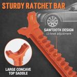 TONDA Jack Stands 3 Ton, Extra Tall Heavy Duty Car Jack Stand, 13.39-21.06 inch Adjustable Height for SUV, MPV and UTV/ATV, Black, 1 Pair