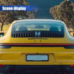 ZIMISI 3PCS Car Mini Spoiler Wing, 6.7 Inch Carbon Fiber Texture Auto Rear Tail Wing Without Perforation, Universal Cool Car Exterior Decoration Accessories for Men Women (Black)