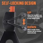 TONDA Jack Stands 3 Ton, Extra Tall Heavy Duty Car Jack Stand, 13.39-21.06 inch Adjustable Height for SUV, MPV and UTV/ATV, Black, 1 Pair