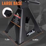 TONDA Jack Stands 3 Ton, Extra Tall Heavy Duty Car Jack Stand, 13.39-21.06 inch Adjustable Height for SUV, MPV and UTV/ATV, Black, 1 Pair