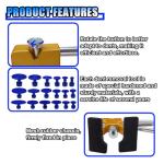 LAINLOY 25PCS Car Dent Puller Kit, Car Body Dent Repair Tools, Paintless Dent Lifter Repair Tool Puller with 18 Tabs, Auto Dent Removal Kit for Car DIY Body Work