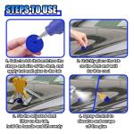 LAINLOY 25PCS Car Dent Puller Kit, Car Body Dent Repair Tools, Paintless Dent Lifter Repair Tool Puller with 18 Tabs, Auto Dent Removal Kit for Car DIY Body Work