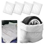 4PCS Extra-Large Tire Covers,Tear-Resistant LDPE Plastic Tire Bags for Storage & Transport Car Tires Wheel,Waterproof Dustproof Tire Storage Bag Car Accessories for Most Vehicles (4PCS)