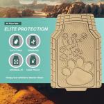 FH Group Car Floor Mats - Adorable Paw Print, Heavy-Duty Rubber Mats, Universal Fit Full Set, Climaproof, Trimmable, Fit Most Sedan, SUV, Truck - Beige