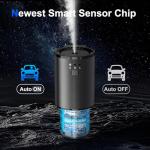 Car Air Freshener, Smart Car Air Freshener, Diffuser Suitable for Vent Clips, Auto On/Off, Three Adjustable Modes, 5 Scents, 10 Refill Bottles (2Pack)