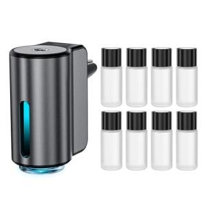 Smart Car Air Freshener, Car Air Freshener Diffuser, Car Diffuser Air Freshener with Three Adjustable Modes, Aromatizante para Carro, Car Diffuser with 8pcs Essential Oil(Black)
