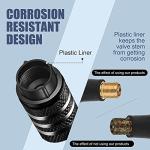 Tire Valve Stem Cap Cover - (5 Pack) Tire Air Caps Metal with Plastic Liner Corrosion Resistant Leak-Proof for Car Truck Motorcycle SUV and Bike Black