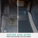 FH Group Universal Fit Premium Carpet Automotive Floor Mats fits most Cars, SUVs, and Trucks with Driver Heel Pad, Full Set Gray