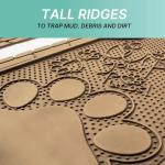 FH Group Car Floor Mats - Adorable Paw Print, Heavy-Duty Rubber Mats, Universal Fit Full Set, Climaproof, Trimmable, Fit Most Sedan, SUV, Truck - Beige